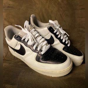 Nike Air Force 1 '07 White Men's Size 12 Black not original Angelus Black Paint